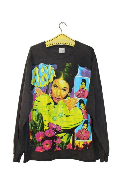 SELENA Amor Prohibito faded soft 2nd hand long sleeve shirt (M & XL)