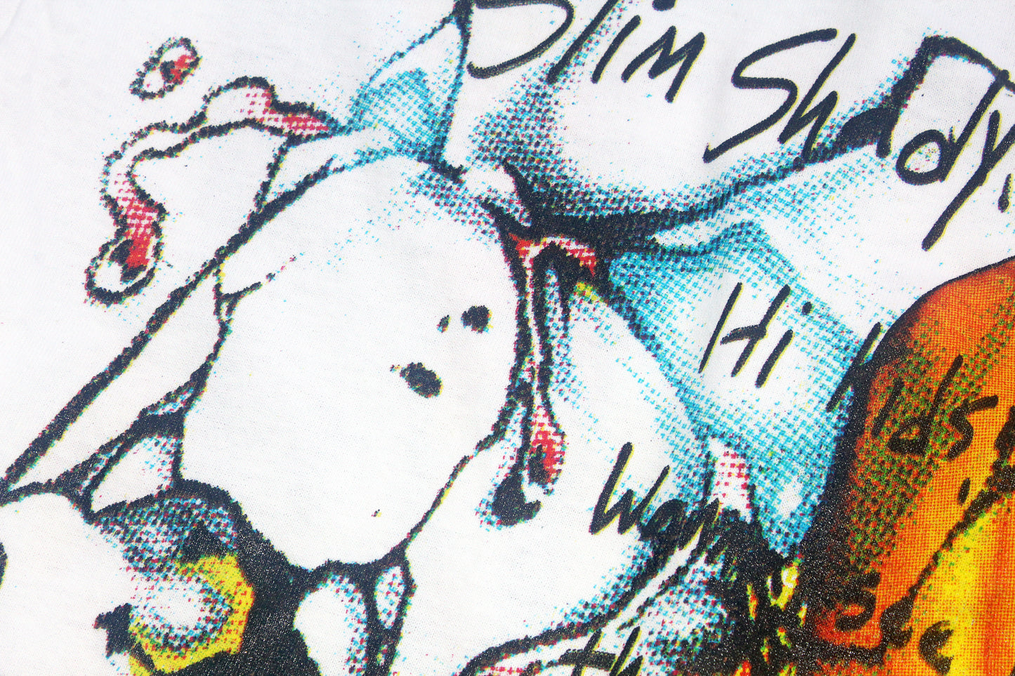 Slim Shady on heavyweight off white colored tee (XL)
