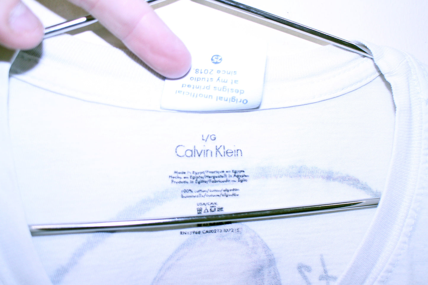 Slim Shady on calvin klein white shirt (L)