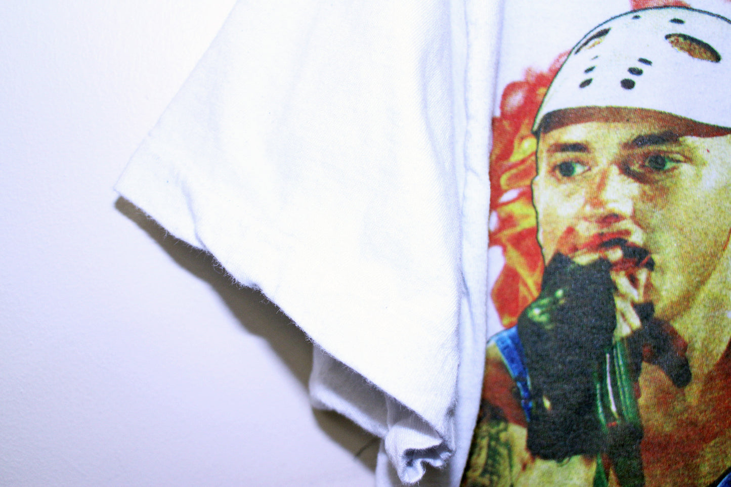 Slim Shady on vintage single stitch white tee (L)