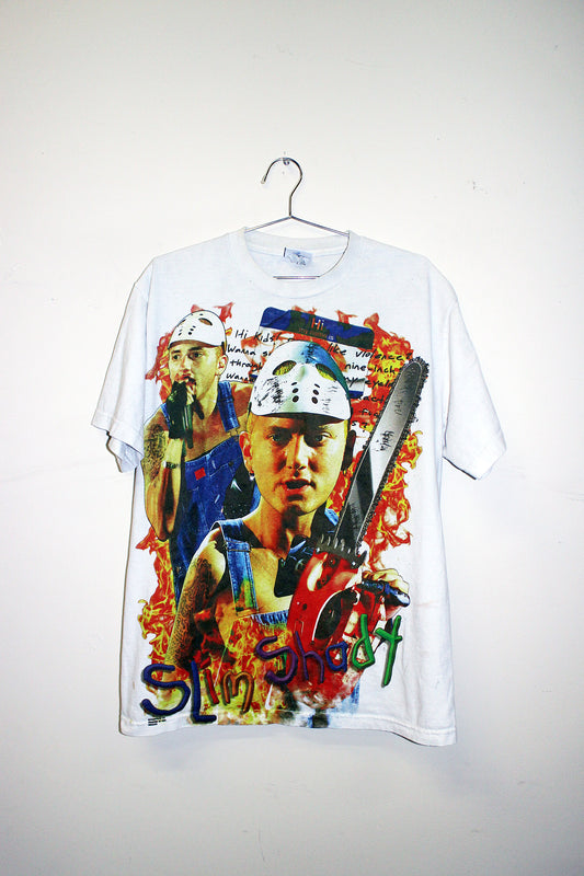 Slim Shady on y2k Alstyle worn white tee (L)