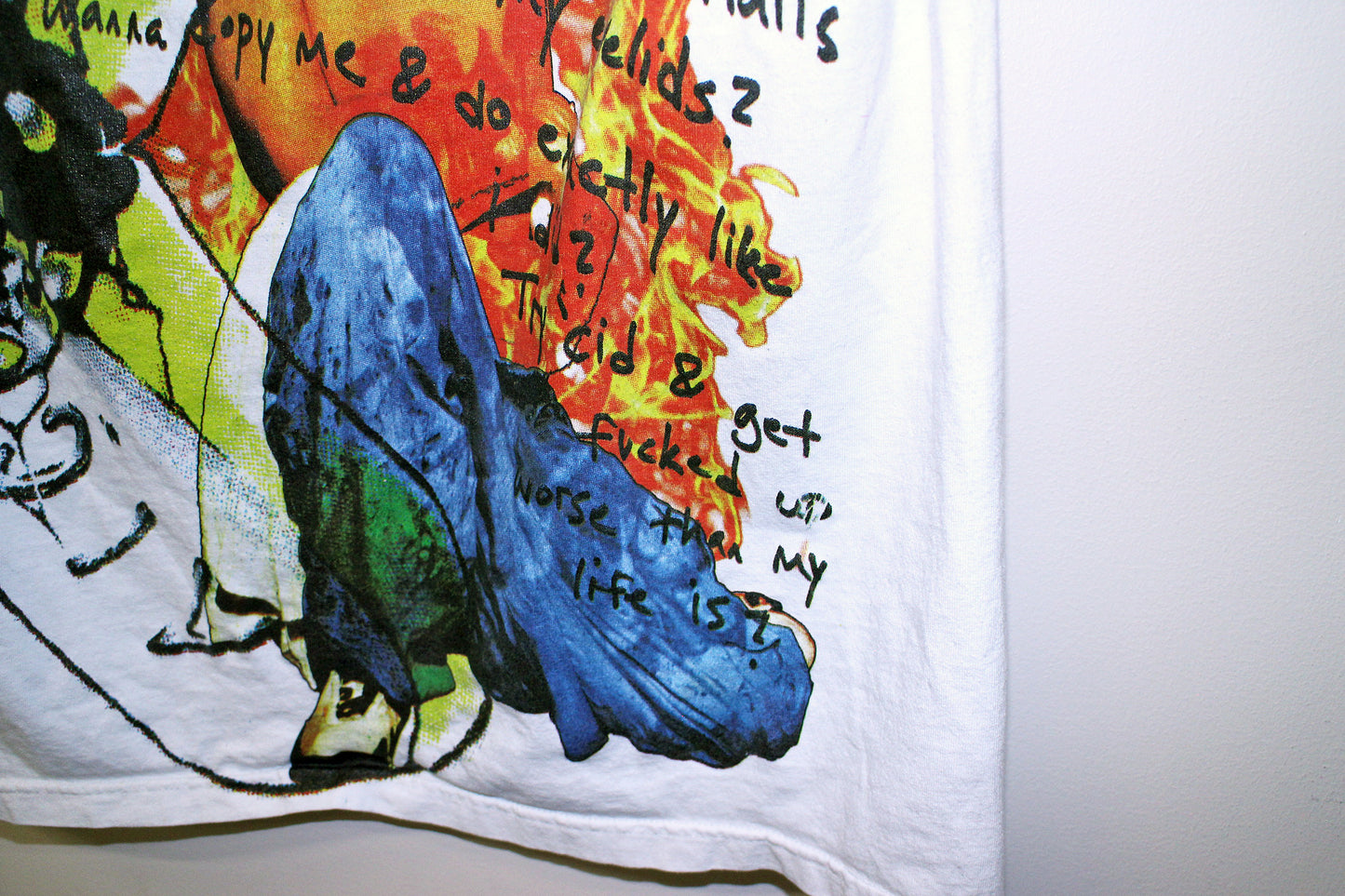 Slim Shady on y2k Alstyle worn white tee (L)