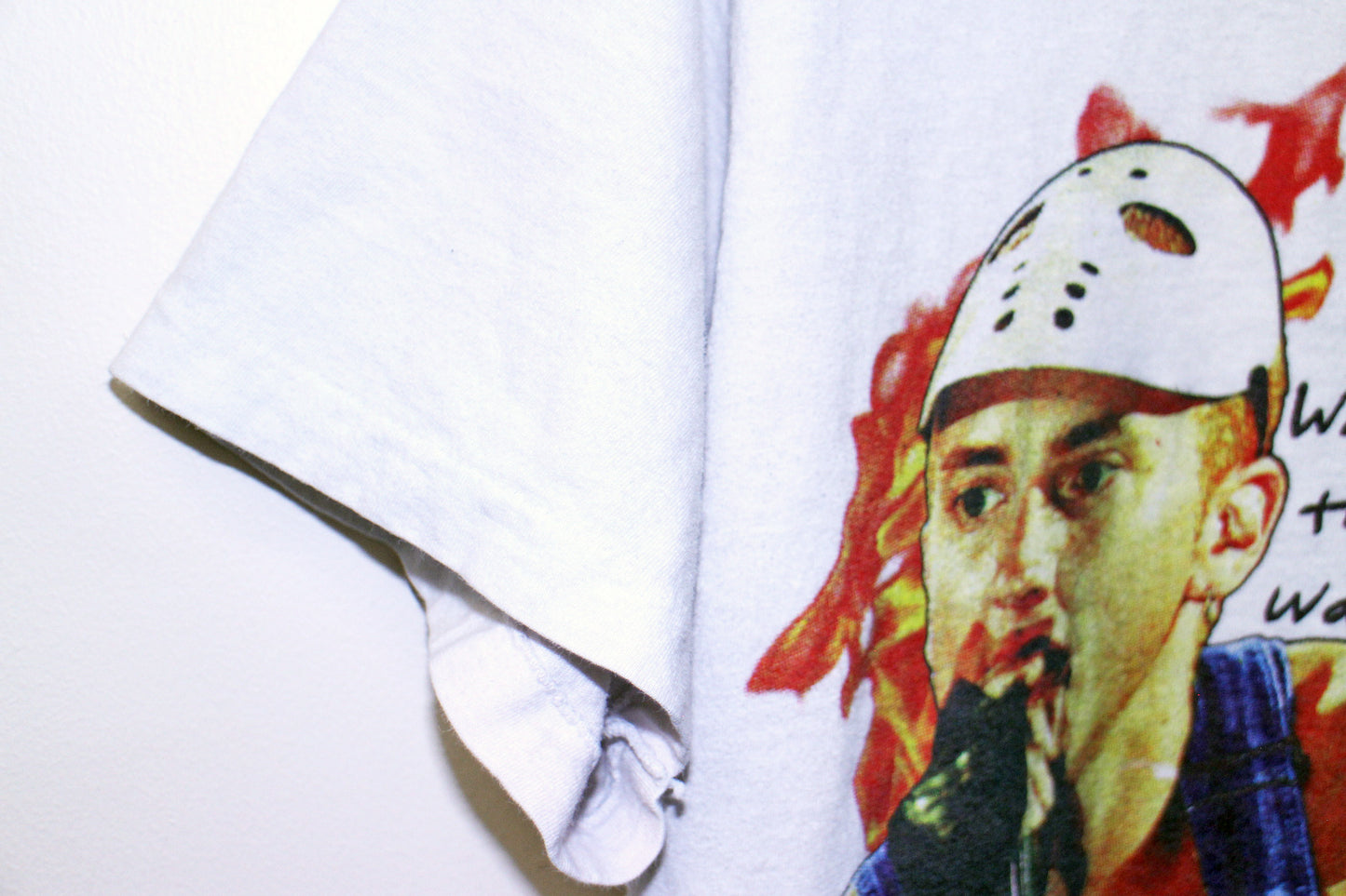 Slim Shady on vintage hanes single stitch shirt (L)