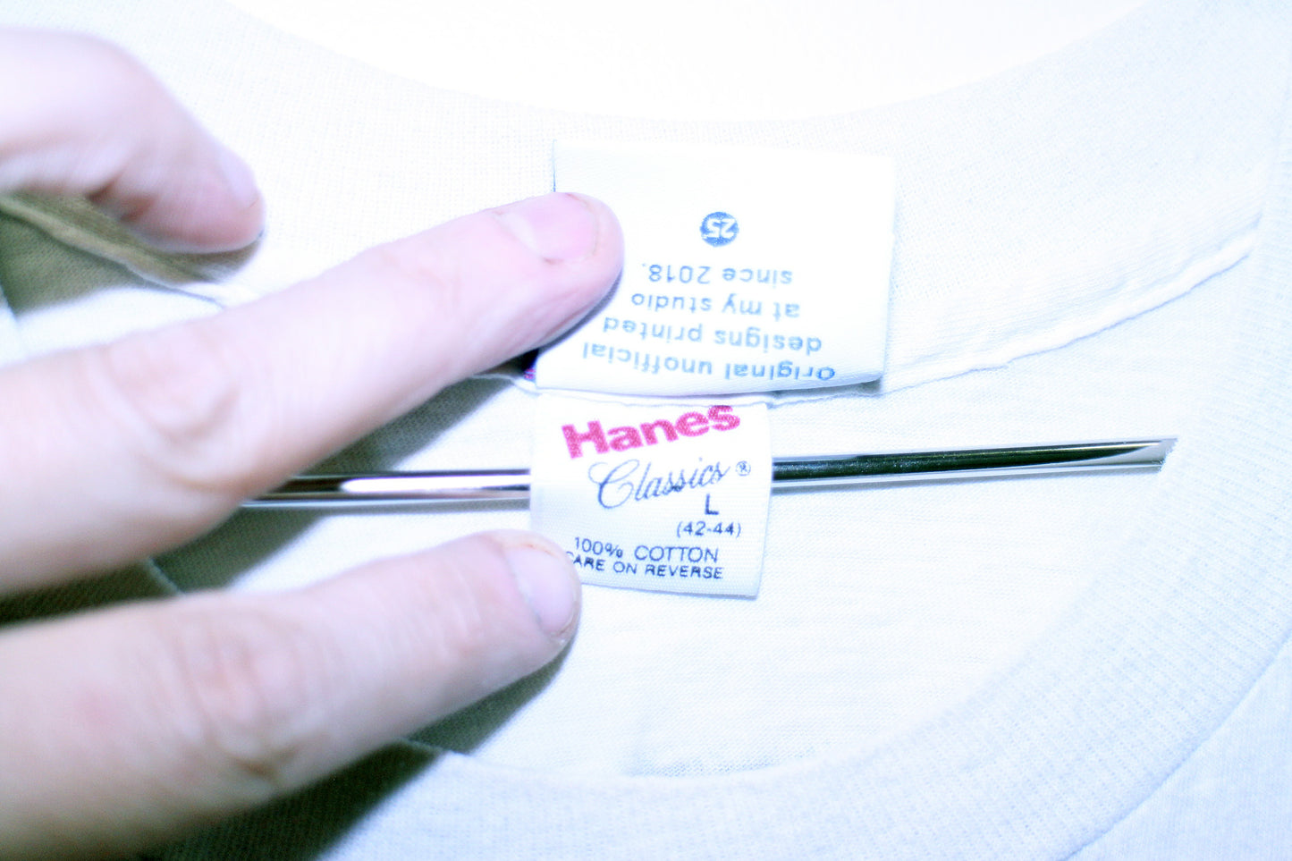 Slim Shady on vintage hanes single stitch shirt (L)