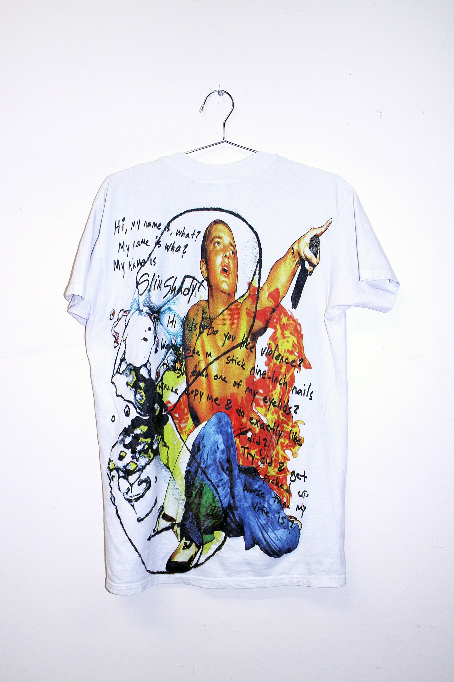 Slim Shady on vintage hanes single stitch shirt (L)