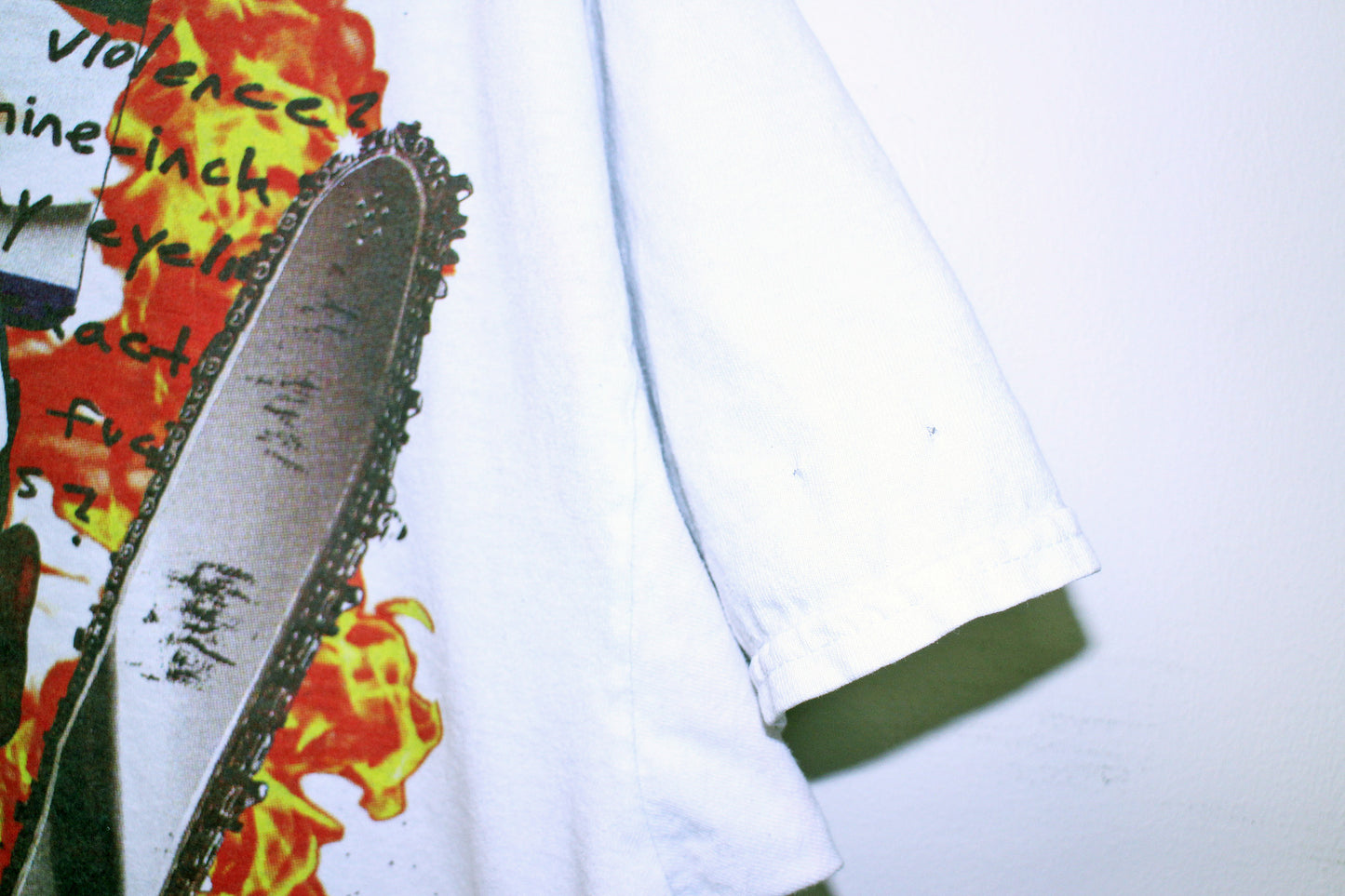 Slim Shady on worn white tee (XL)