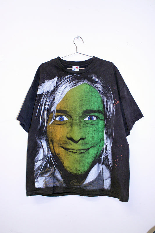 KURT on faded & distressed BSC tee (XXL)
