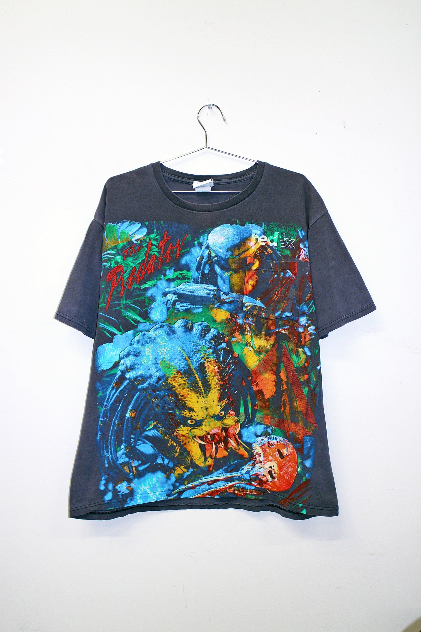 The Predator on good faded fedex pocket tee (XL)