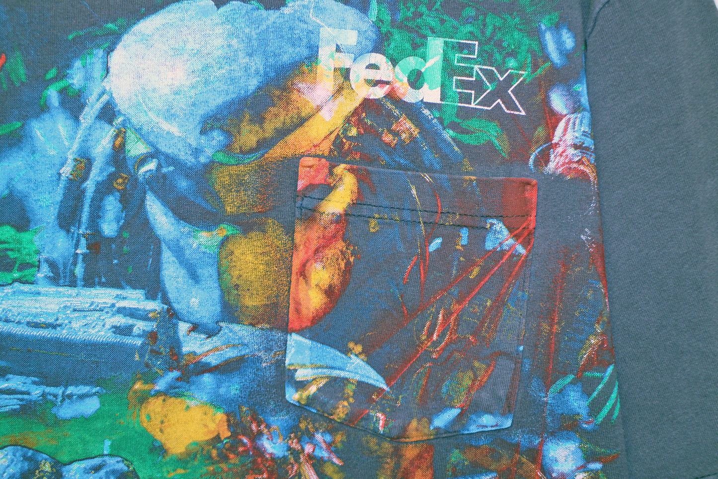 The Predator on good faded fedex pocket tee (XL)