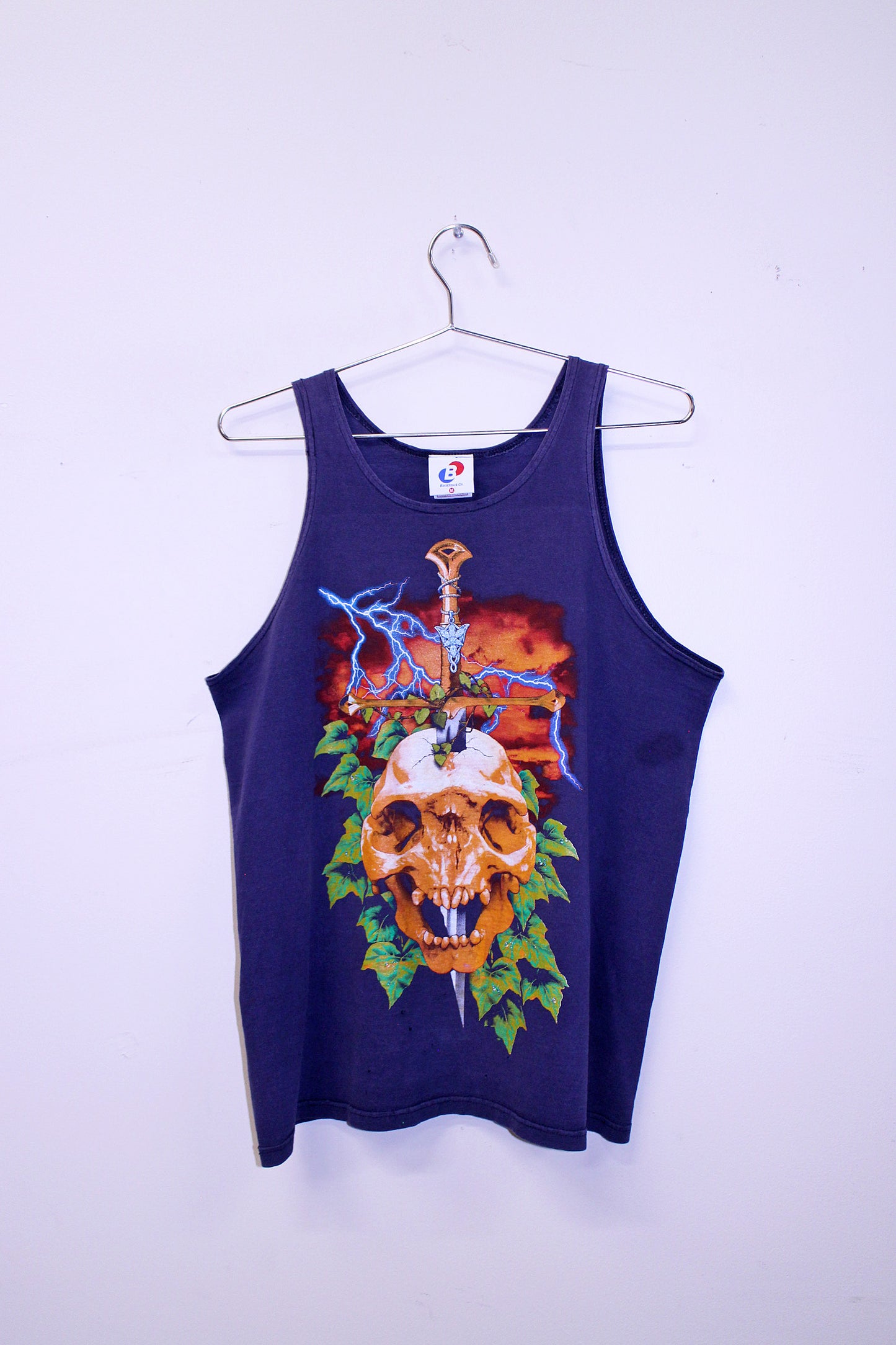 LOTR on vintage navy delta tank top (M)
