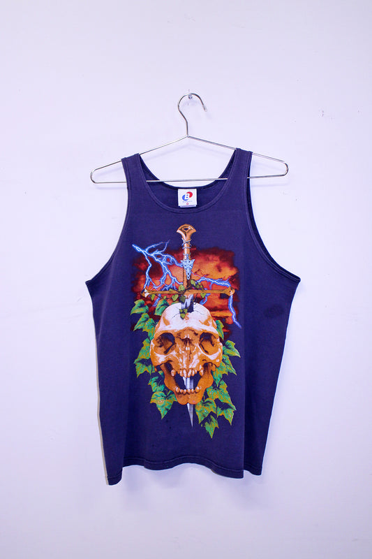 LOTR on vintage navy delta tank top (M)