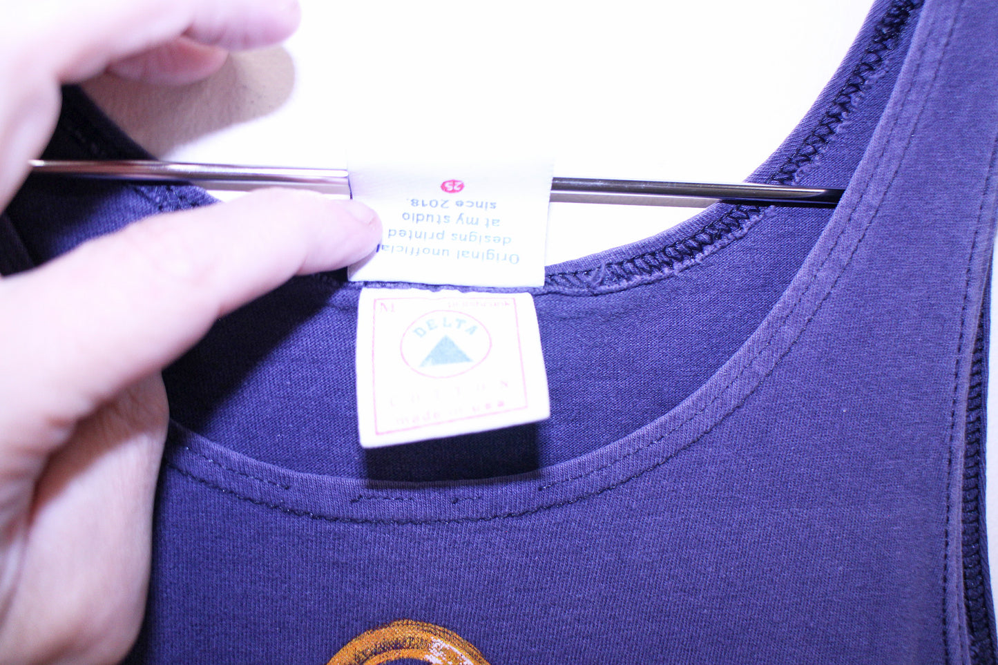 LOTR on vintage navy delta tank top (M)