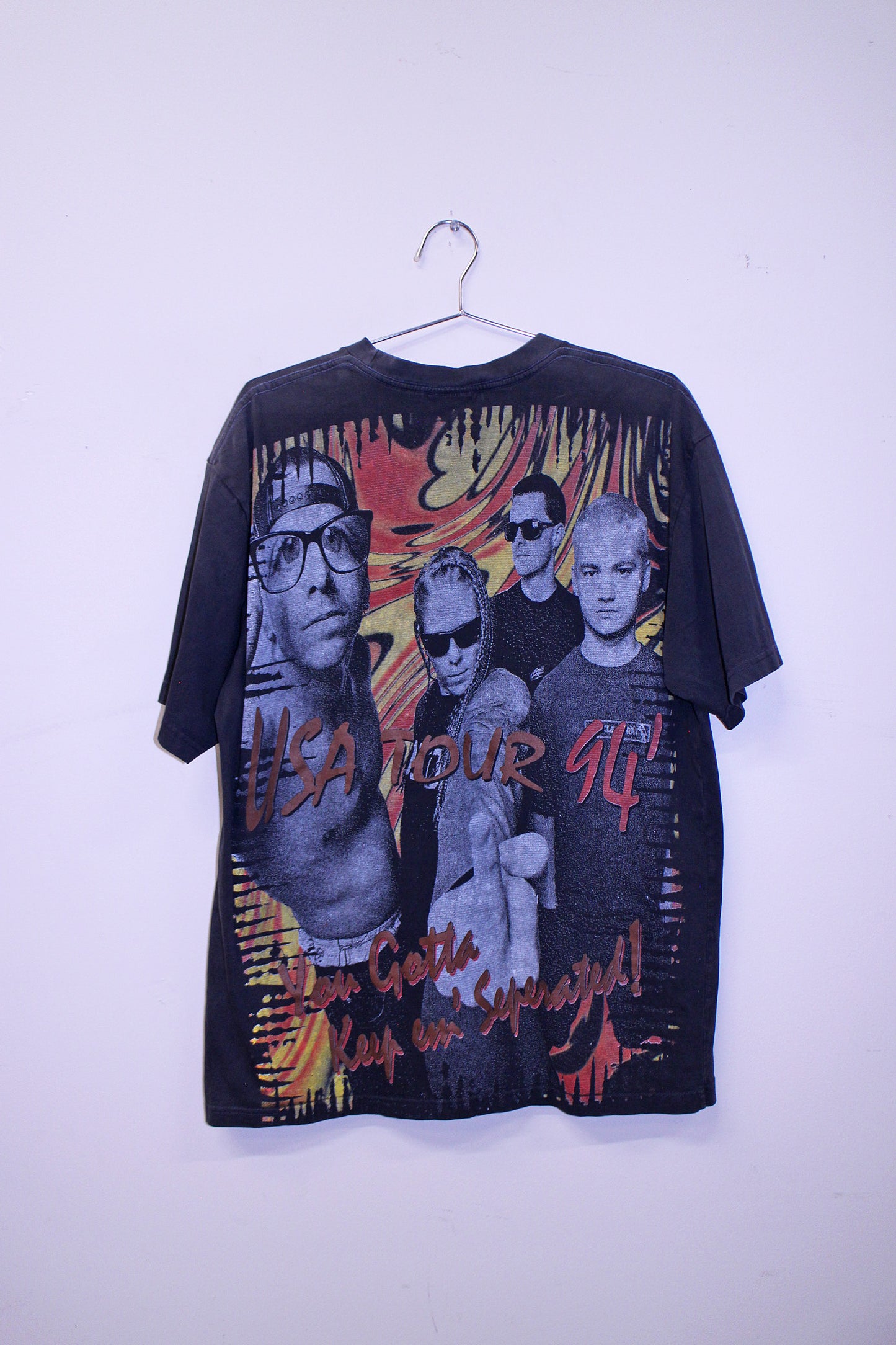 Offspring on sun faded black tee (XXL)