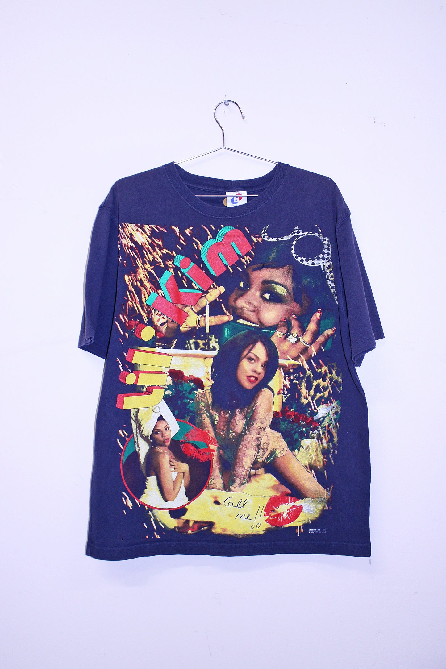 Lil Kim on faded navy carhatt tee (M-L)
