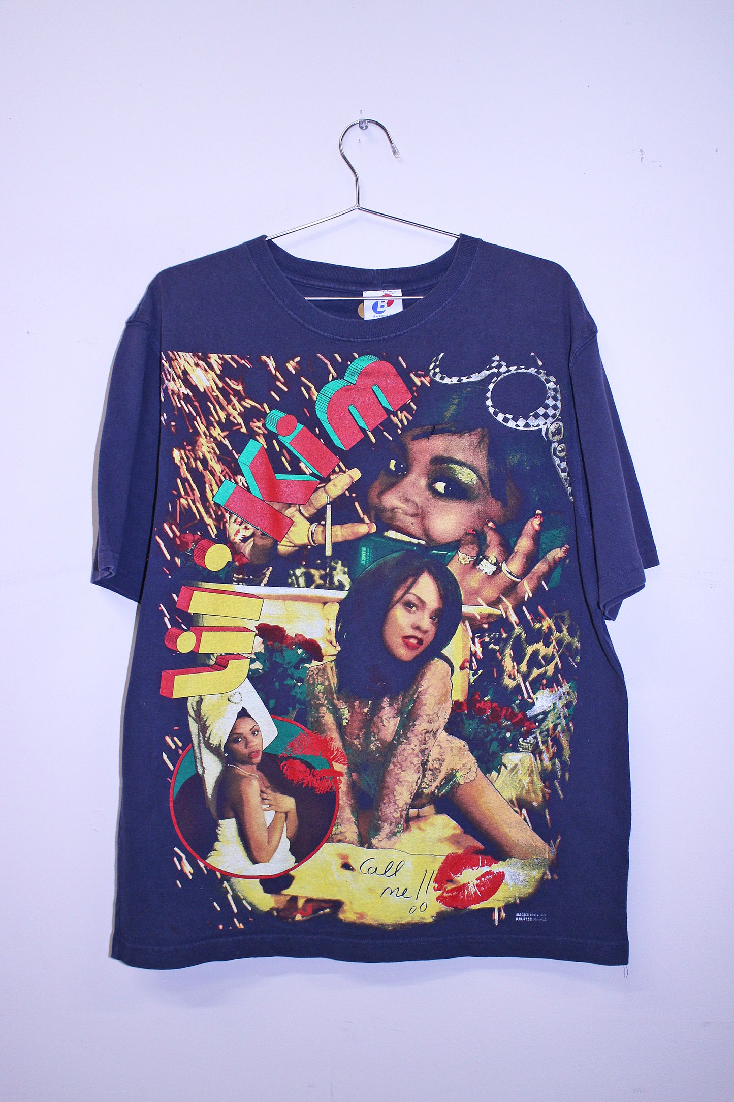 Lil Kim on faded navy carhatt tee (M-L)