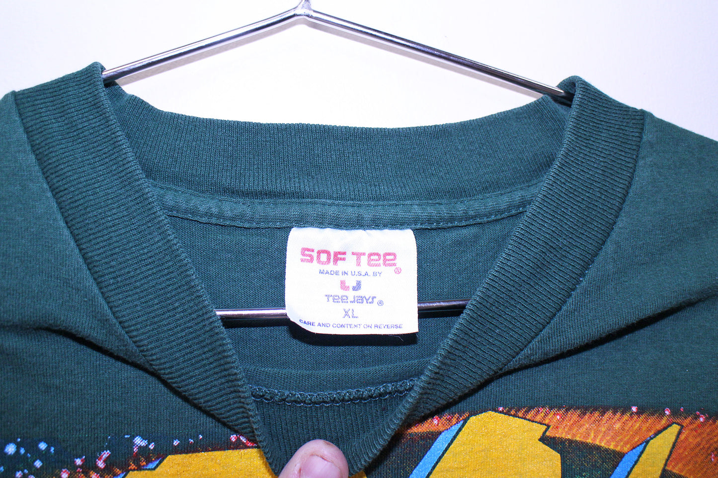 BTNH on vintage single stitch green Sof-Tee (XL)