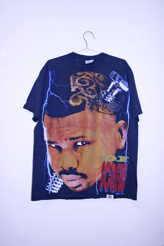 Dj Screw on vintage dickies faded black pocket tee (XL)