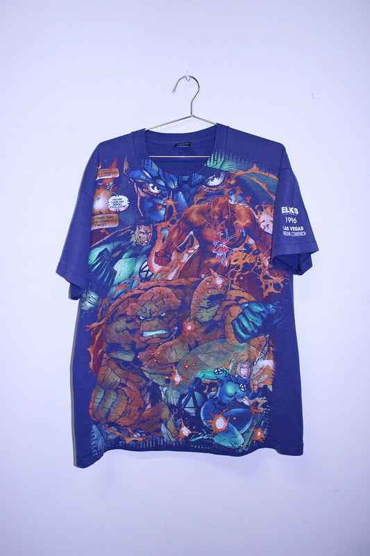 Fantastic 4 on single stitch ELKs shirt *print over* (XL)