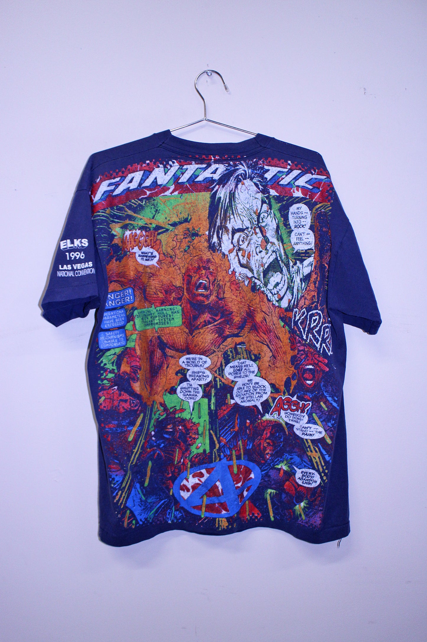 Fantastic 4 on single stitch ELKs shirt *print over* (XL)