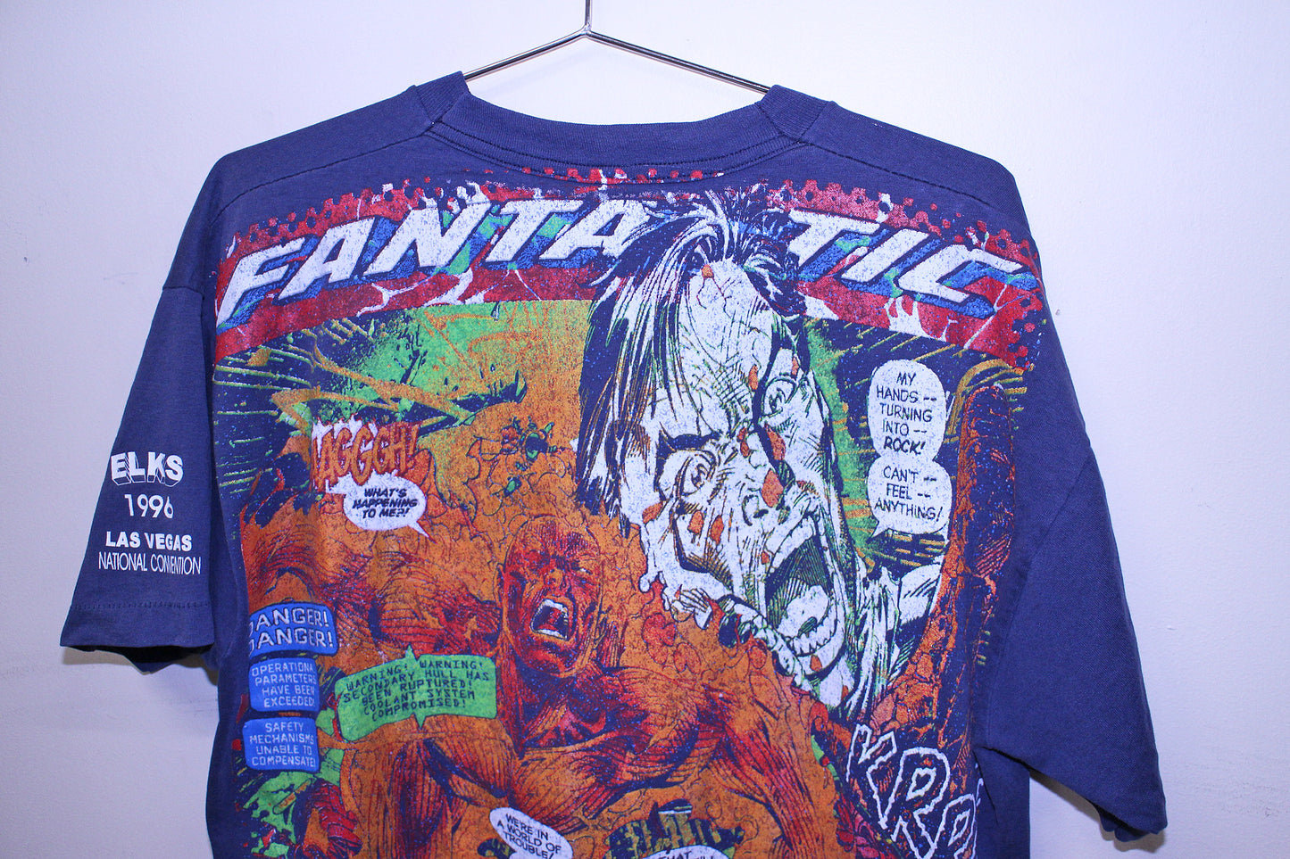 Fantastic 4 on single stitch ELKs shirt *print over* (XL)
