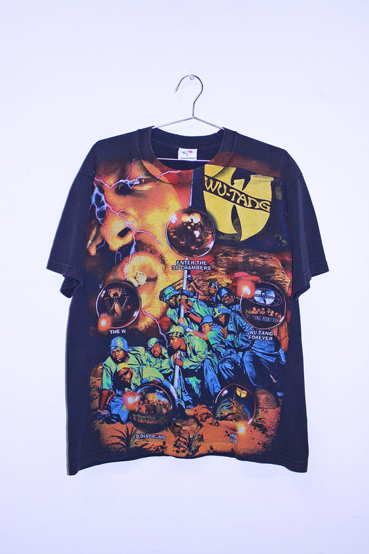 Wu Army on faded pro5 black tee (L)