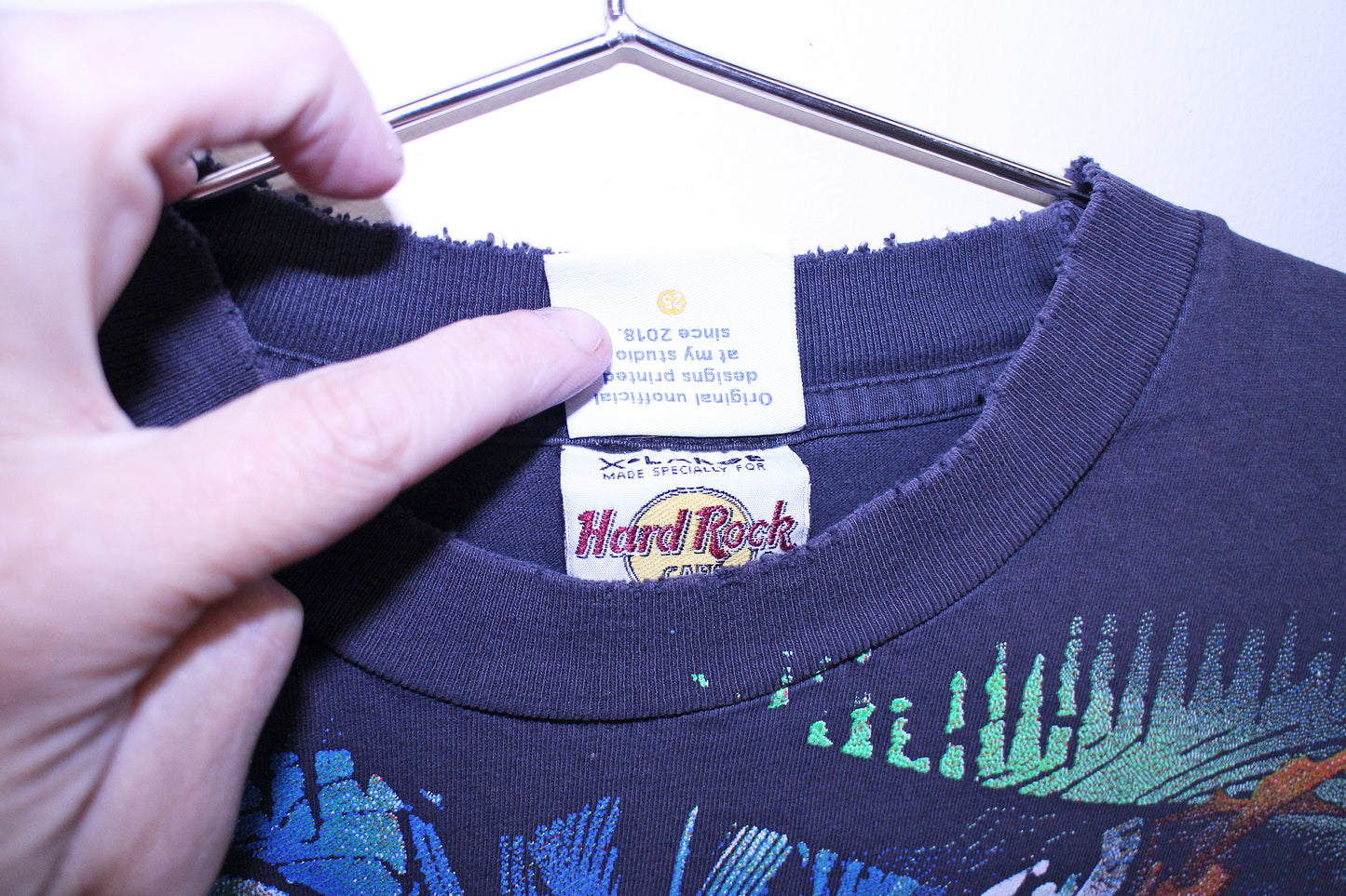 Fantastic 4 on heavy faded Hard Rock tee (XL)
