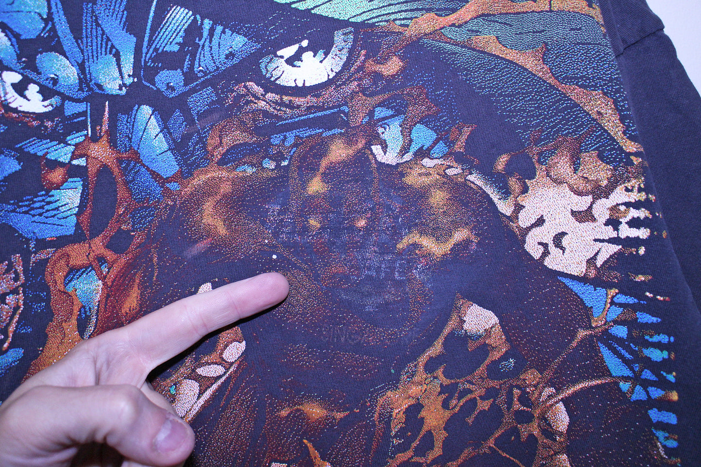Fantastic 4 on heavy faded Hard Rock tee (XL)