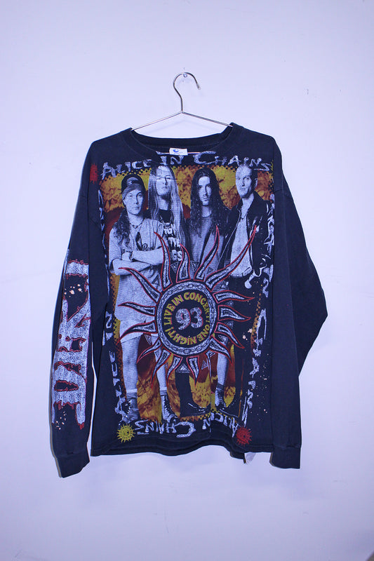 AIC on faded longsleeve Beefy tee (XL)