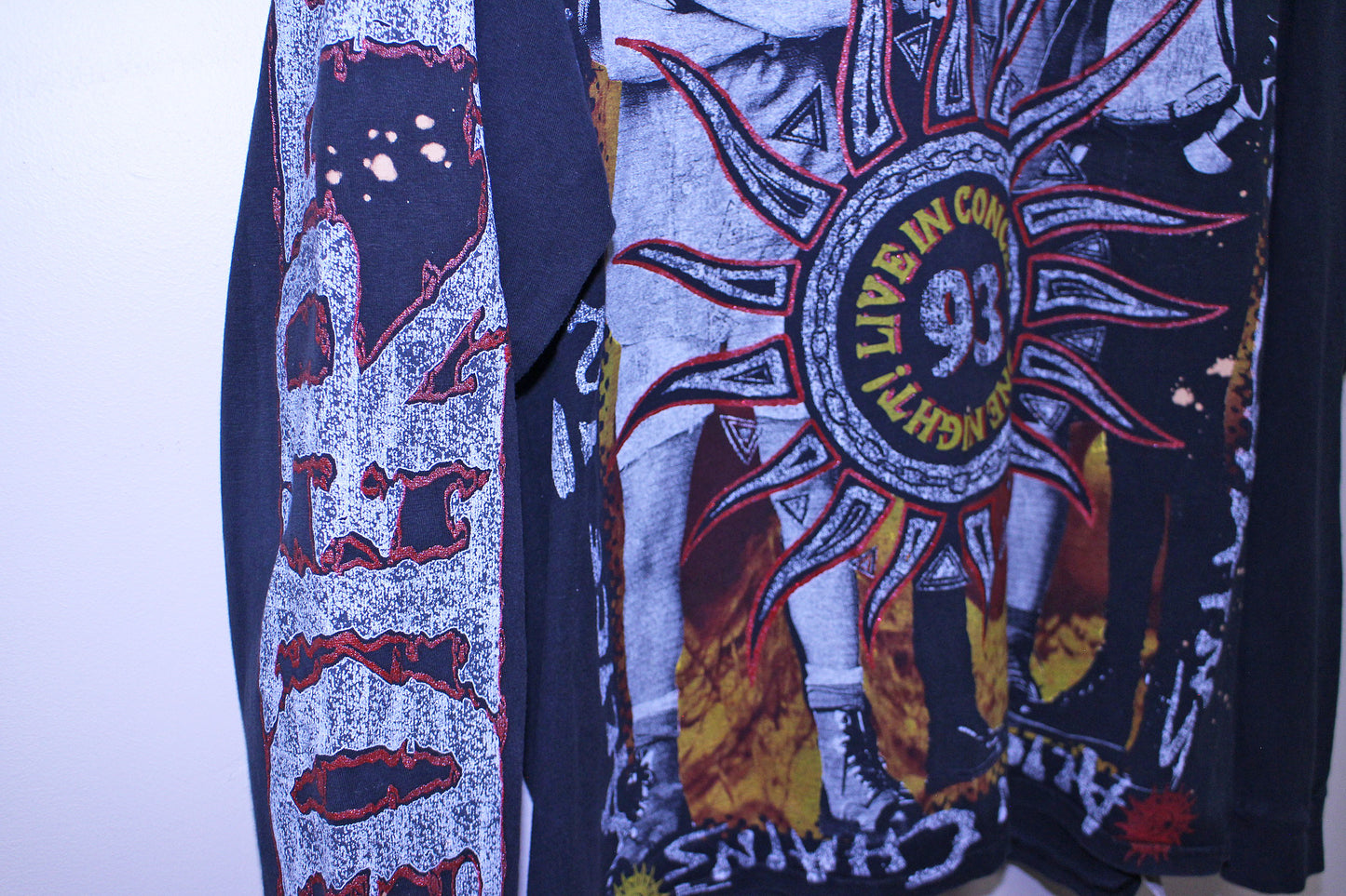 AIC on faded longsleeve Beefy tee (XL)