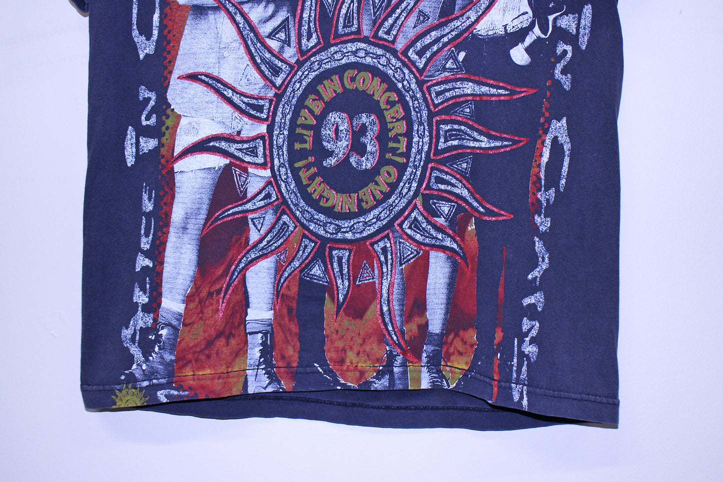 AIC on worn faded black tee (M)
