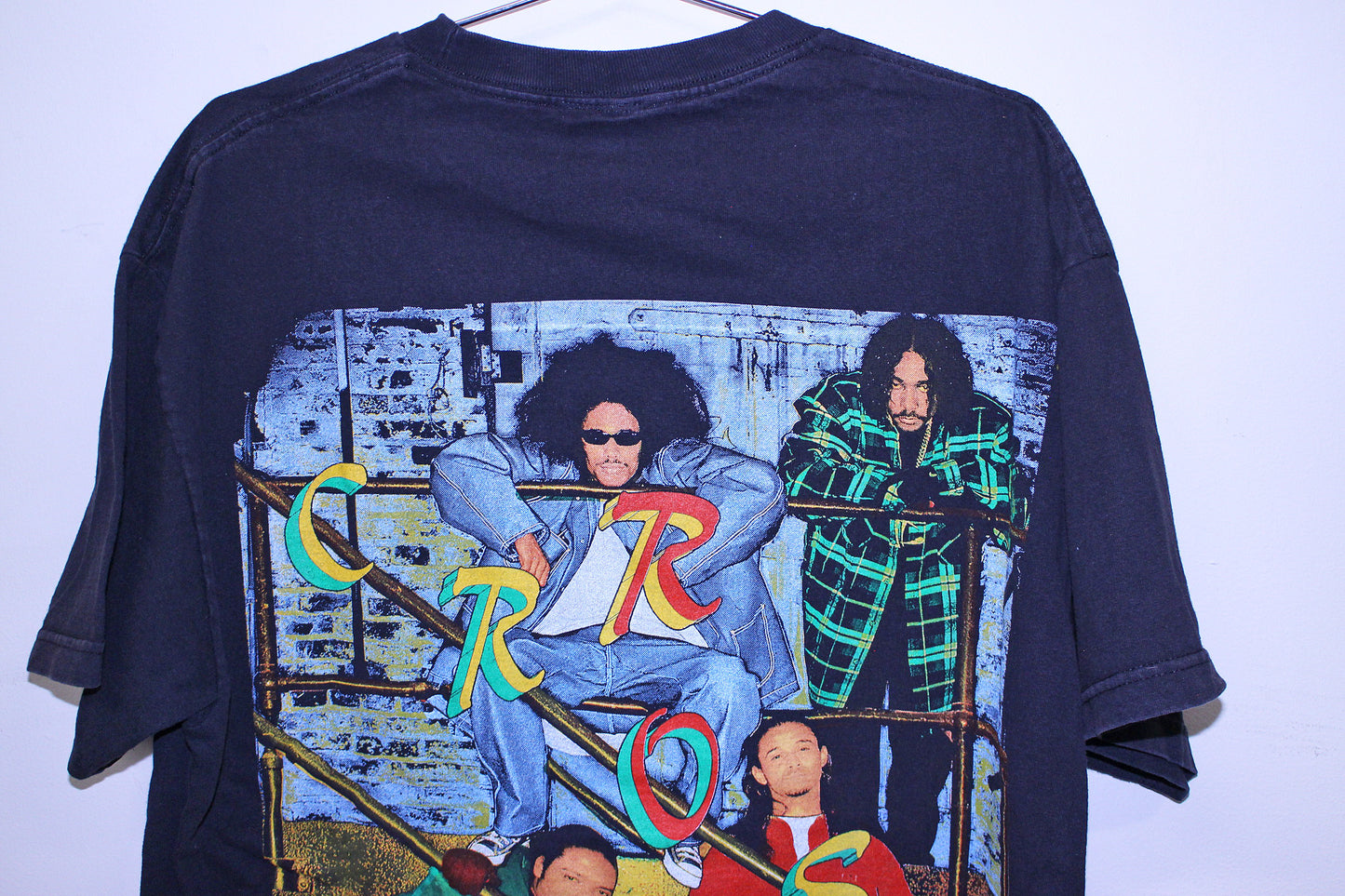 BTNH on worn black tee (XL)