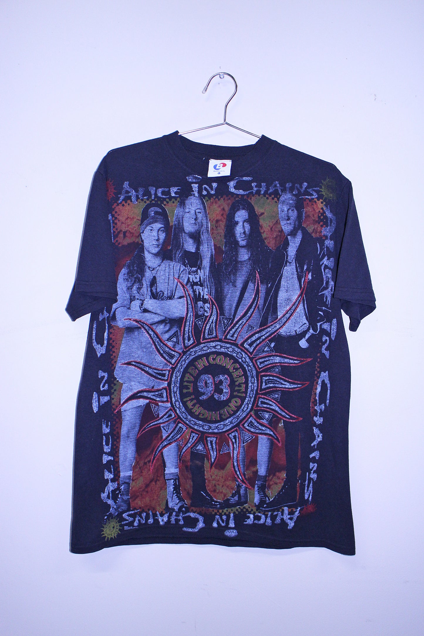AIC on faded black tee (XL)