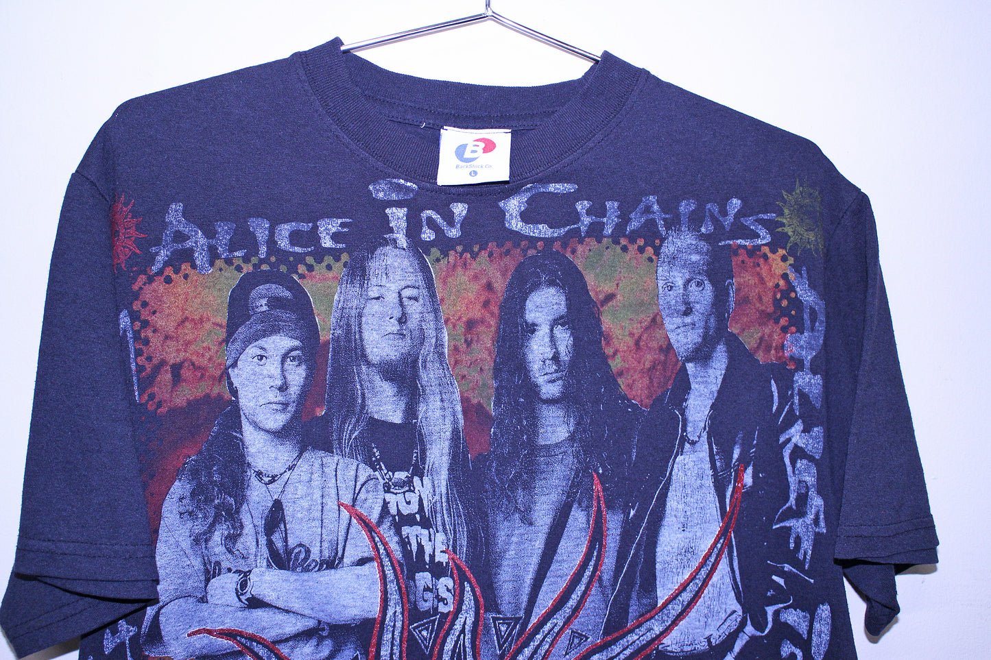 AIC on faded black tee (XL)