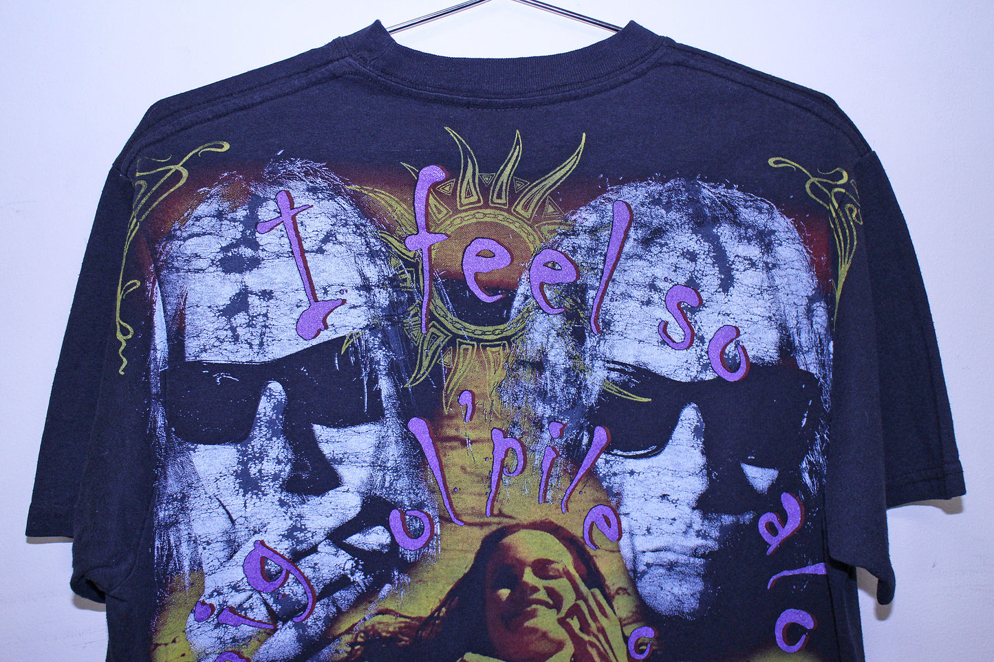 AIC on faded black tee (XL)