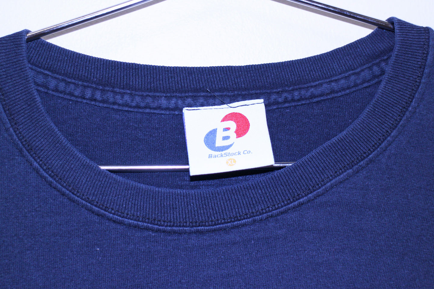 BTNH on faded navy tee (XL)