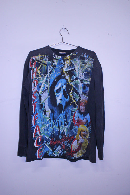 Ghostface on faded longsleeve (M)