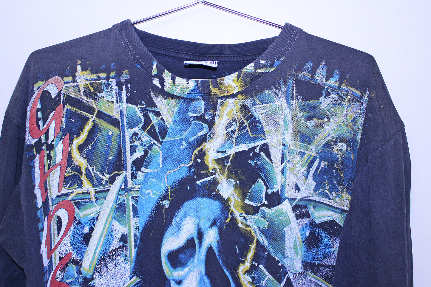 Ghostface on faded longsleeve (M)