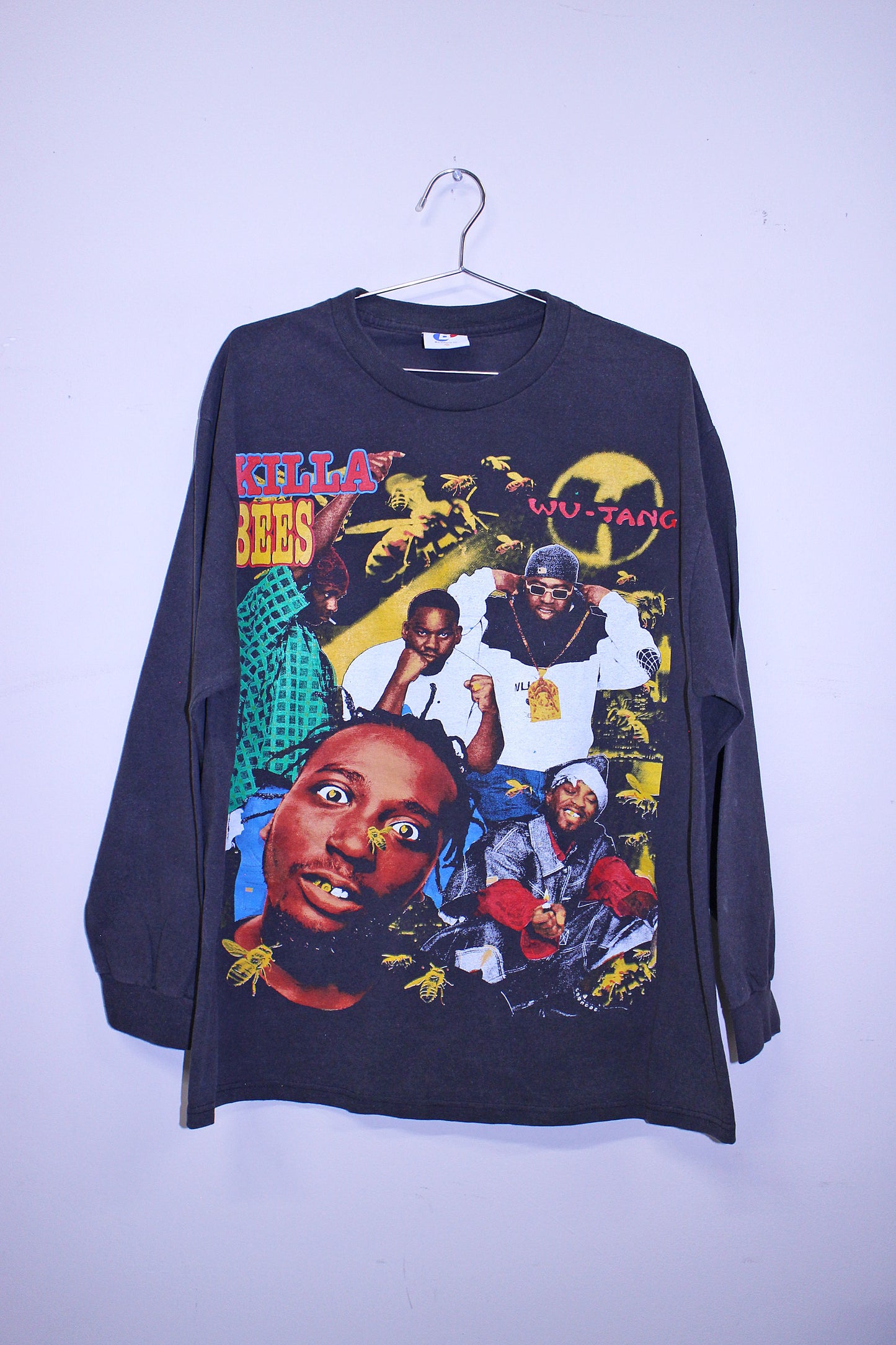 Wu Killa Bees on faded BSC longsleeve