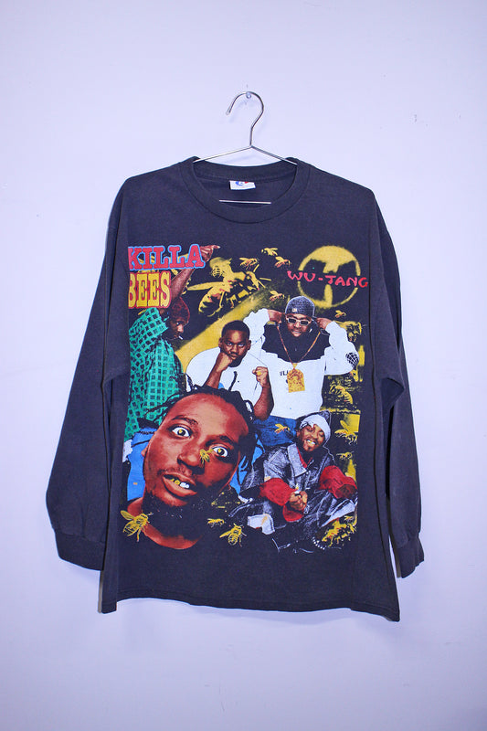 Wu Killa Bees on faded BSC longsleeve