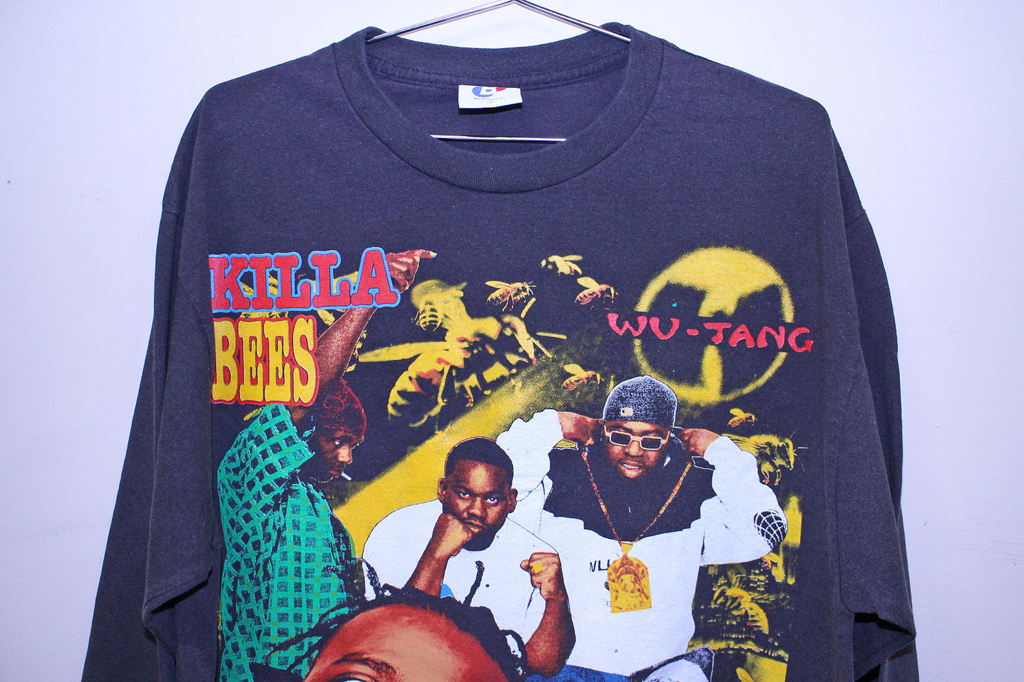 Wu Killa Bees on faded BSC longsleeve