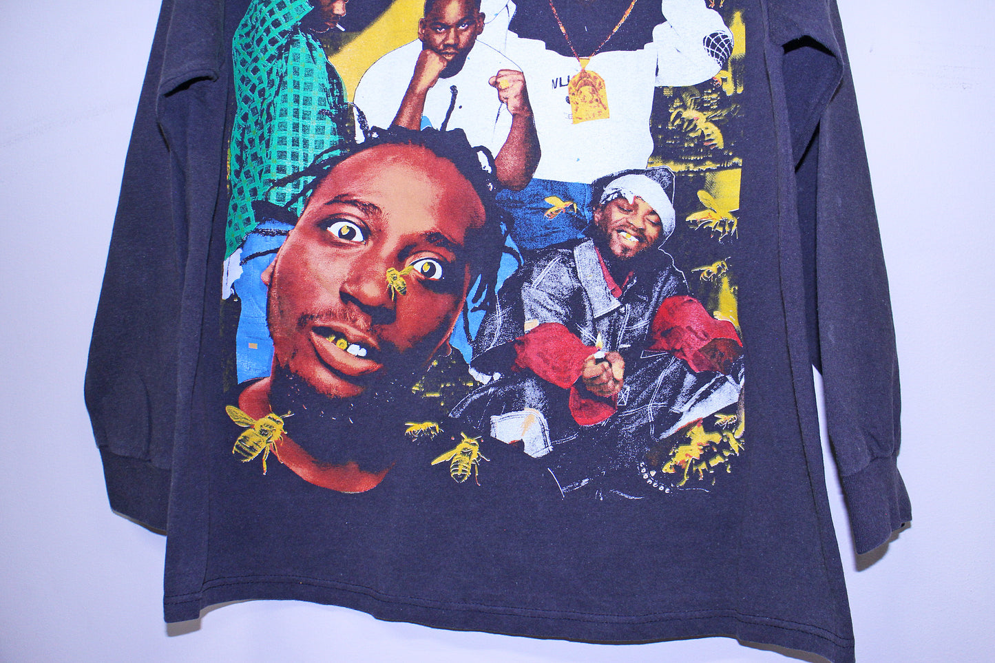 Wu Killa Bees on faded BSC longsleeve