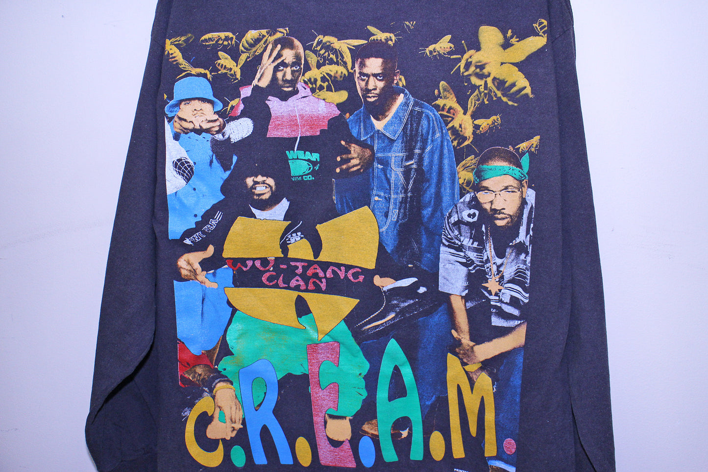 Wu Killa Bees on faded BSC longsleeve