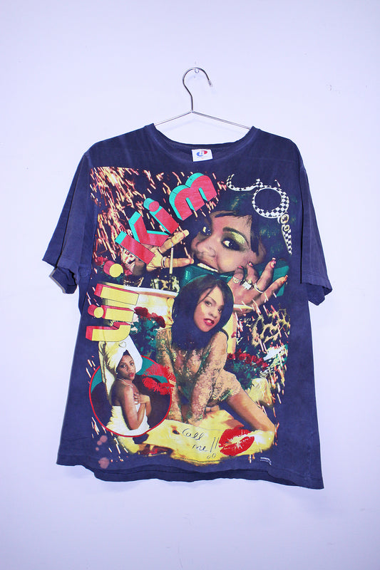 Lil Kim on faded worn unknown black tee (XL)
