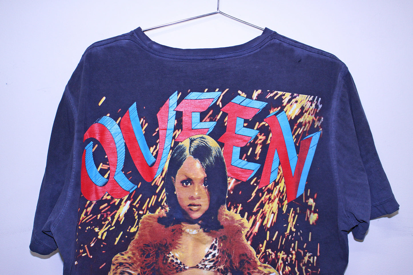 Lil Kim on faded worn unknown black tee (XL)