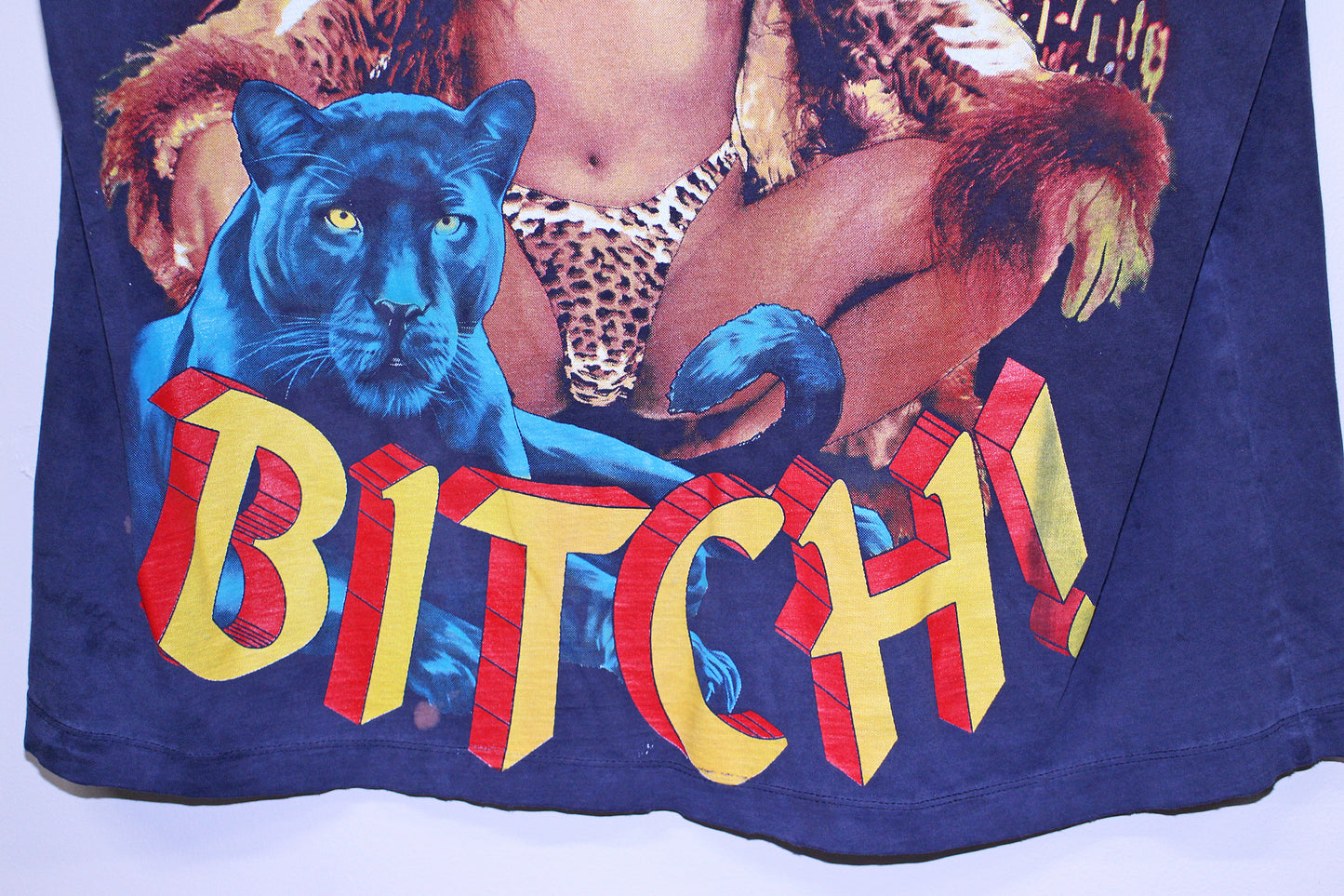 Lil Kim on faded worn unknown black tee (XL)