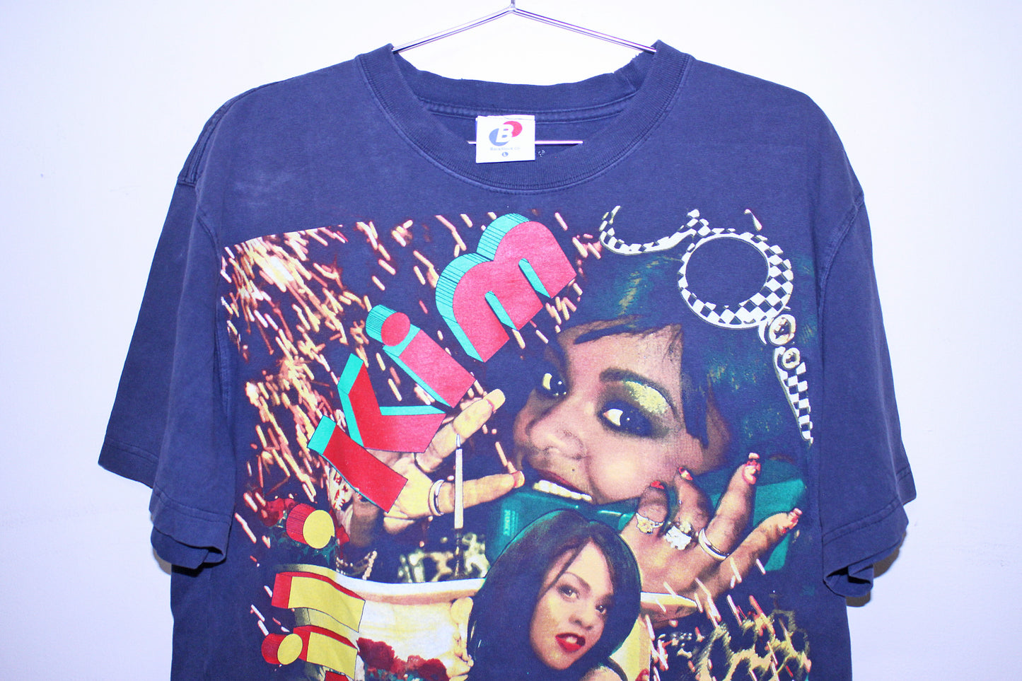 Lil Kim on worn & faded Dickies black tee (L)