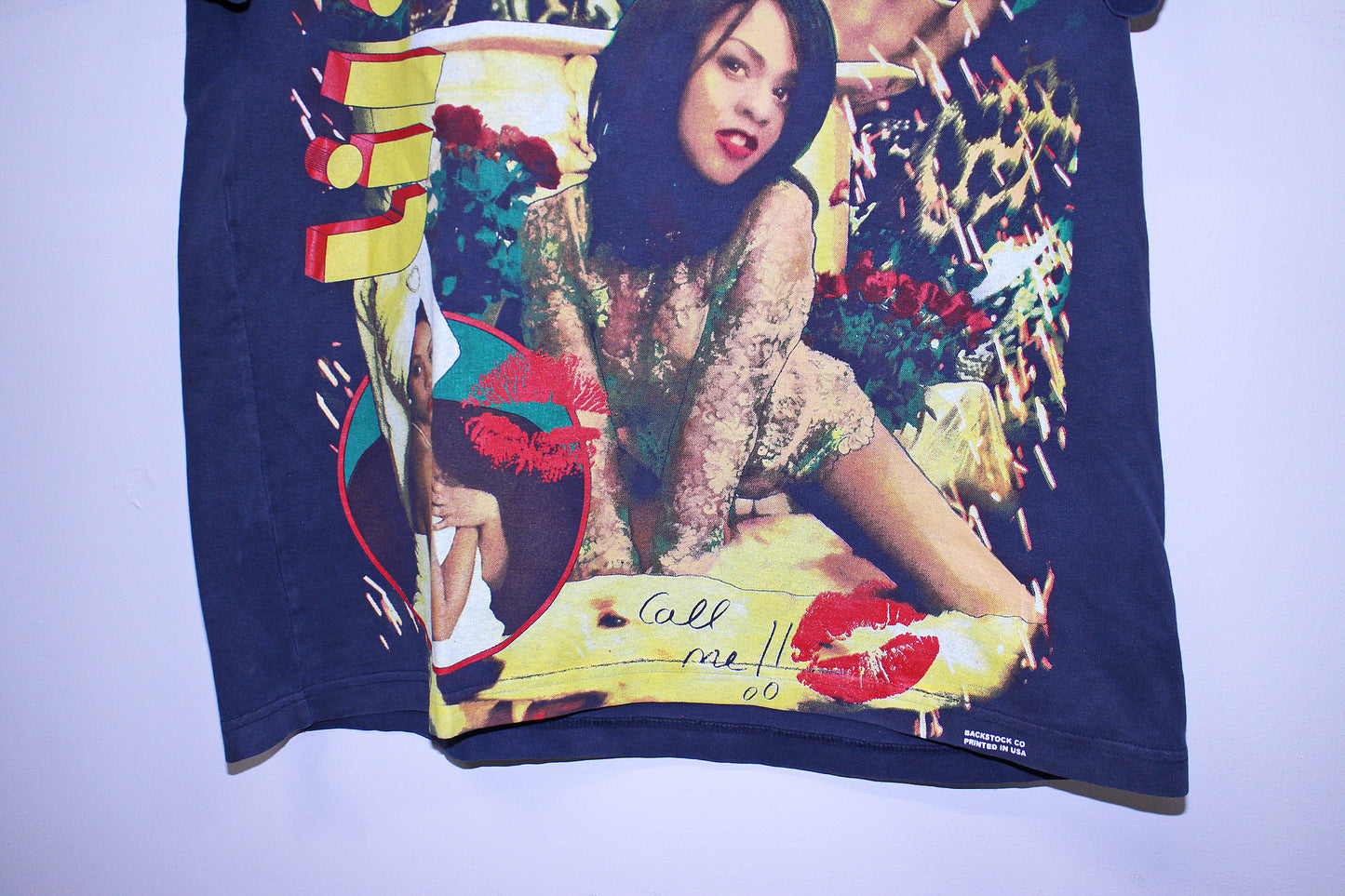 Lil Kim on worn & faded Dickies black tee (L)