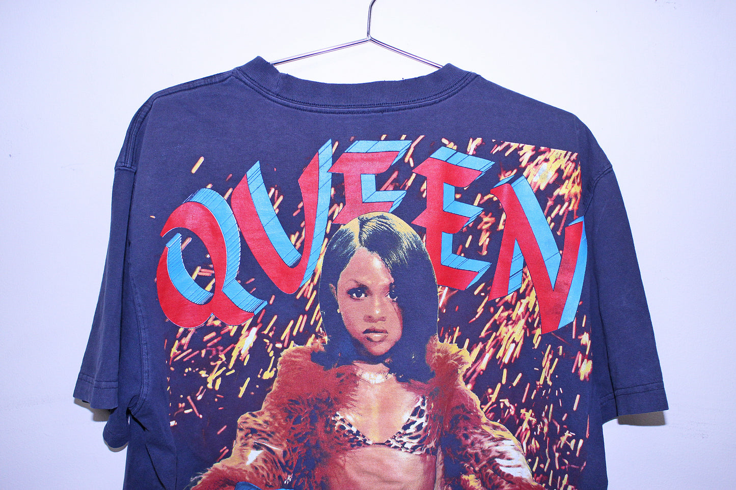 Lil Kim on worn & faded Dickies black tee (L)