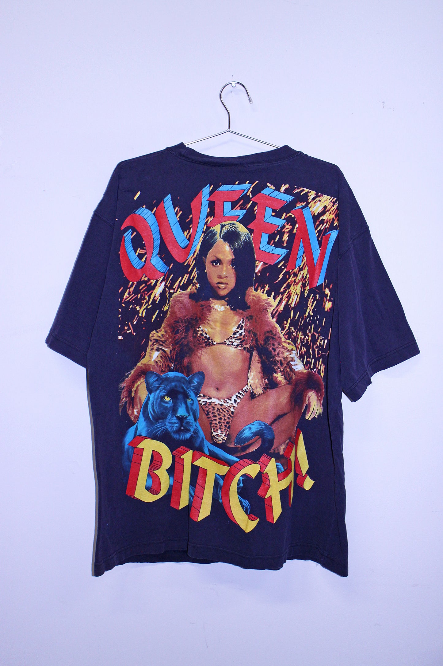 Lil Kim on Navy vintage A.Eagle Tee (L)