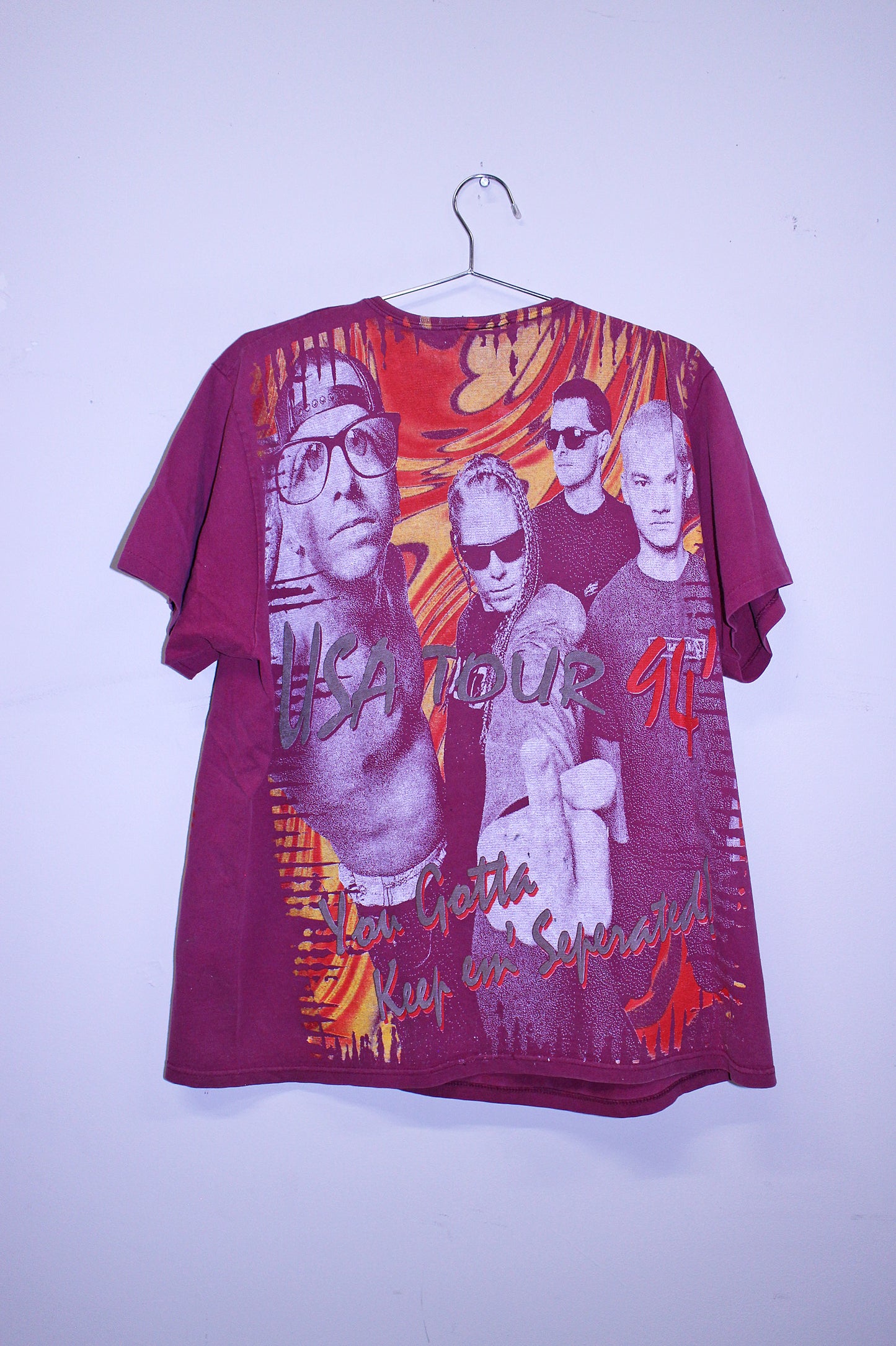 Offspring on maroon vintage Hanes her way tee (XL)